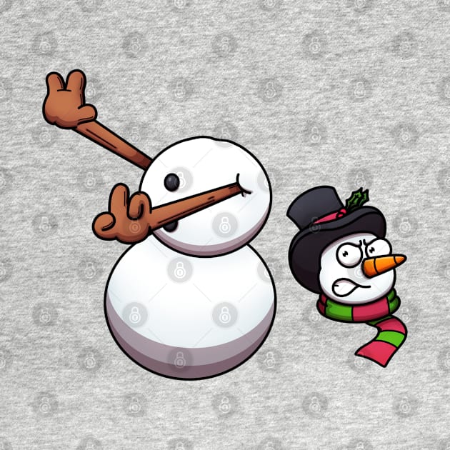 Funny Snowman Lost His Head by TheMaskedTooner